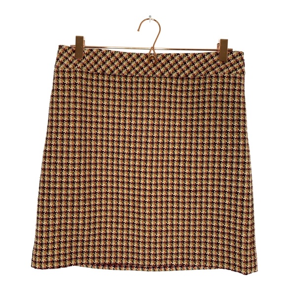 LOFT Dresses & Skirts - LOFT orange & cream fall knit pencil skirt